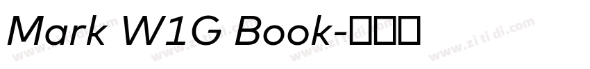 Mark W1G Book字体转换